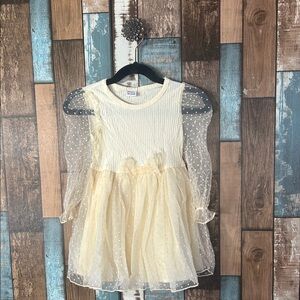 PatPat Ivory Dress with Sheer Sleeves